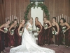 Deirdre with bridesmaids on wedding day, 7/15/00 at Prosperity Presbyterian Church, Charlotte, NC.